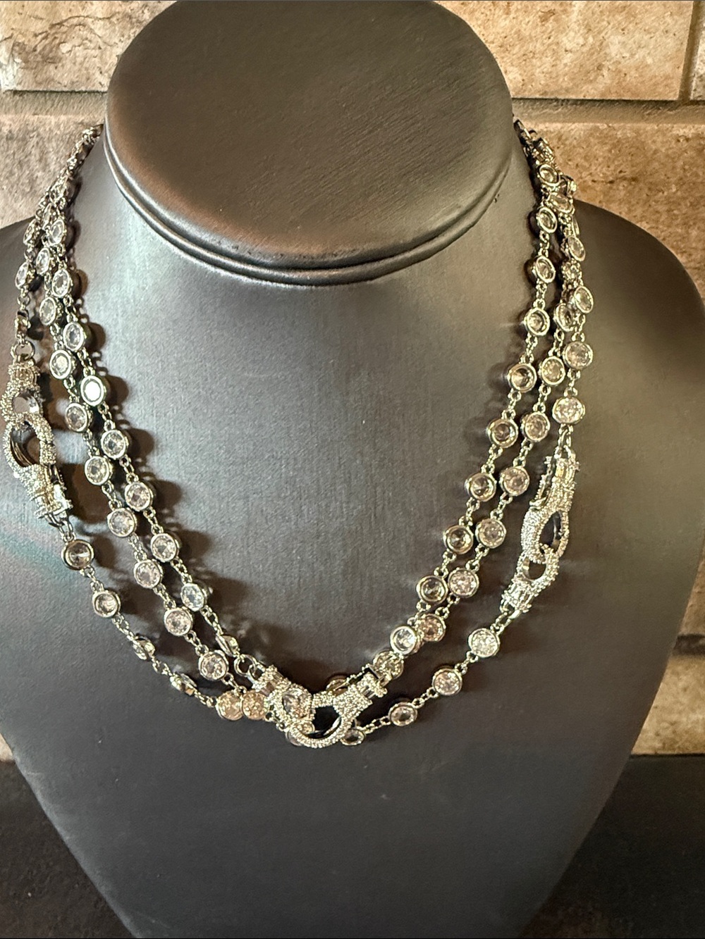 Freida Rothman Sterling Silver Crystal 18 in Necklace